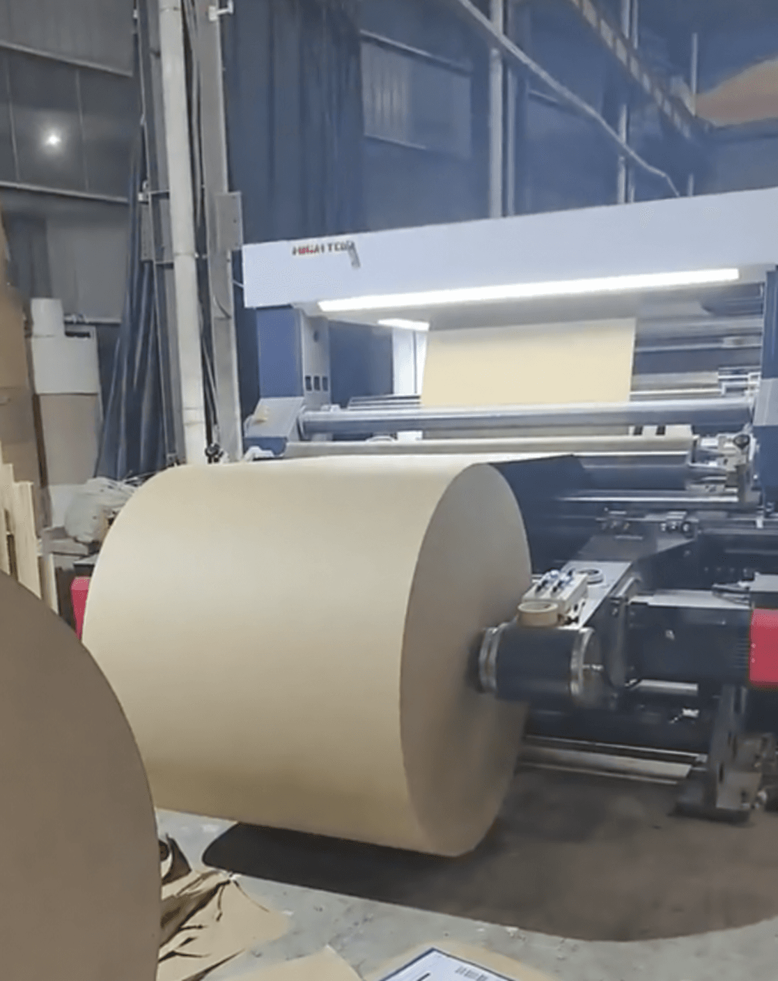 Paper reel and converting equipment